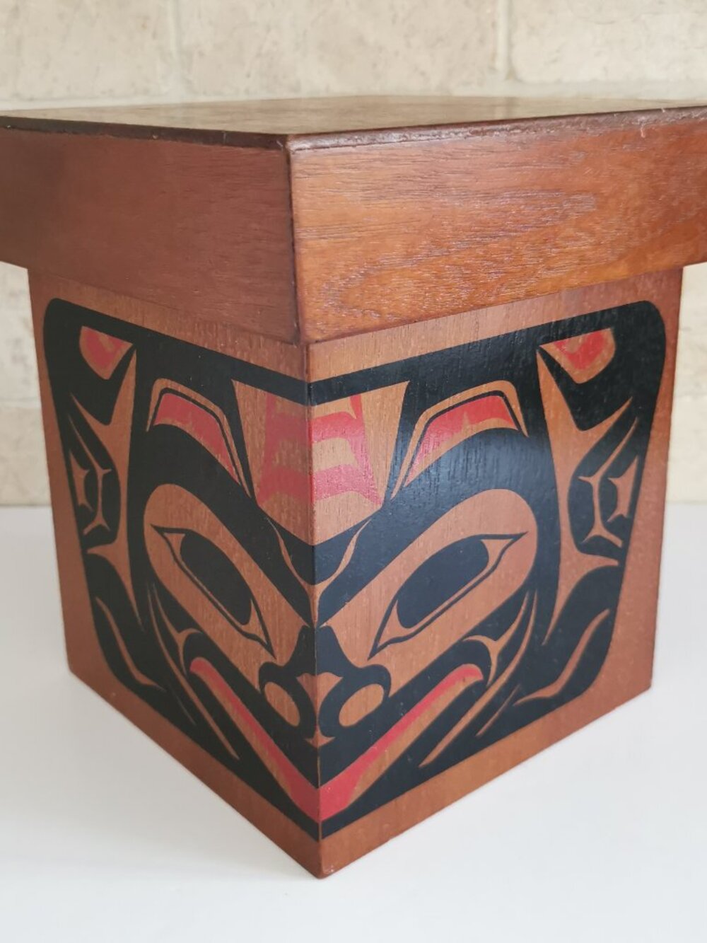 Haida Bear Art Bentwood Box Empty Indigenous Northwest Coast Canadian Art Cedar